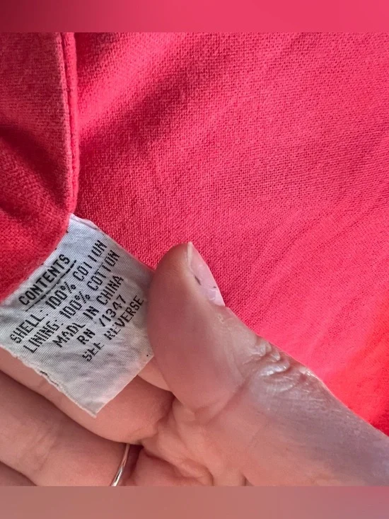 Vintage 90s Denim Barn Coat with Red Lining Toggle Paddington Cotton L - Picture 7 of 8